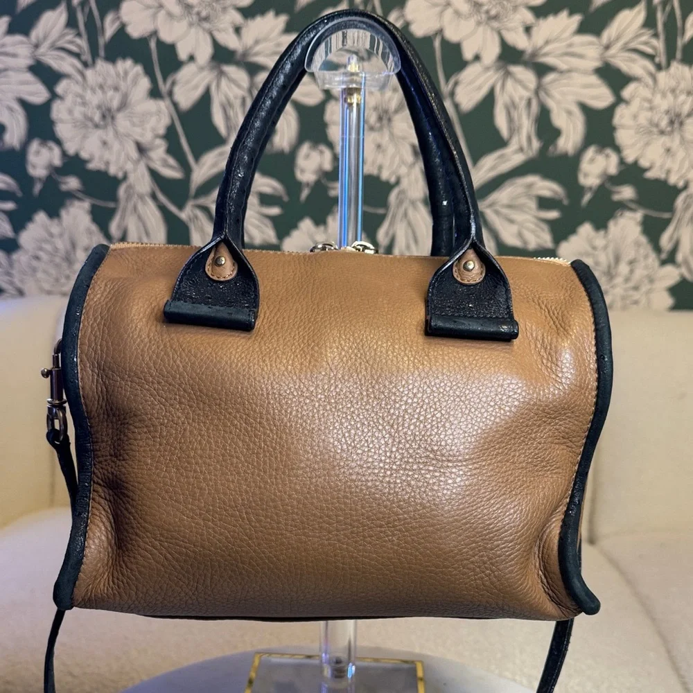 See By Chloe Brown and Black Leather 2 Way Bag - Picture 7 of 10